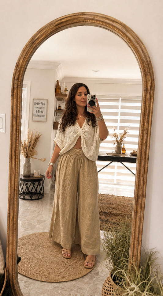 Drift Away Palazzo Linen Pants